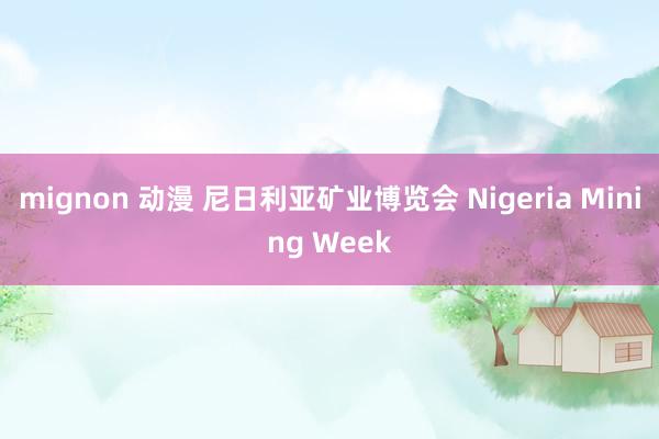 mignon 动漫 尼日利亚矿业博览会 Nigeria Mining Week