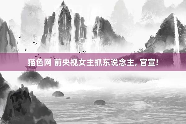 猫色网 前央视女主抓东说念主， 官宣!