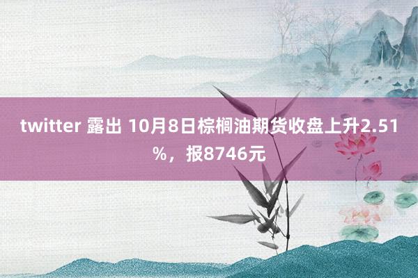twitter 露出 10月8日棕榈油期货收盘上升2.51%，报8746元