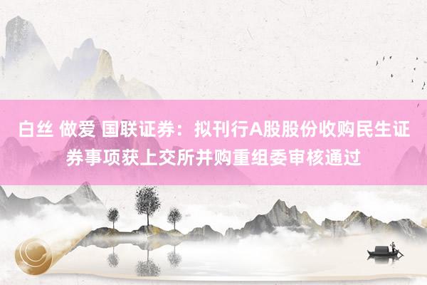 白丝 做爱 国联证券：拟刊行A股股份收购民生证券事项获上交所并购重组委审核通过