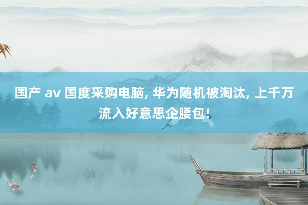 国产 av 国度采购电脑， 华为随机被淘汰， 上千万流入好意思企腰包!