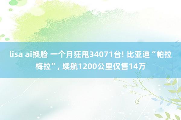 lisa ai换脸 一个月狂甩34071台! 比亚迪“帕拉梅拉”， 续航1200公里仅售14万