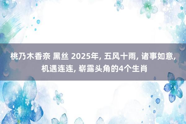 桃乃木香奈 黑丝 2025年， 五风十雨， 诸事如意， 机遇连连， 崭露头角的4个生肖