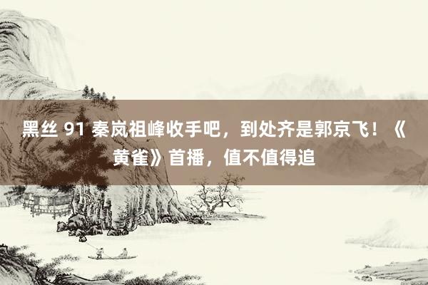 黑丝 91 秦岚祖峰收手吧，到处齐是郭京飞！《黄雀》首播，值不值得追