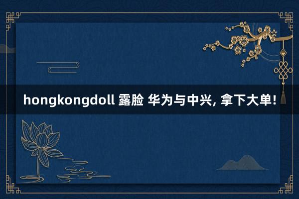hongkongdoll 露脸 华为与中兴， 拿下大单!