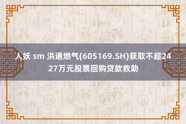 人妖 sm 洪通燃气(605169.SH)获取不超2427万元股票回购贷款救助