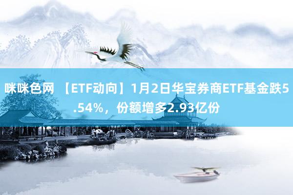 咪咪色网 【ETF动向】1月2日华宝券商ETF基金跌5.54%，份额增多2.93亿份