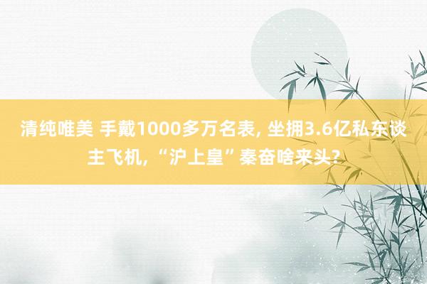 清纯唯美 手戴1000多万名表， 坐拥3.6亿私东谈主飞机， “沪上皇”秦奋啥来头?