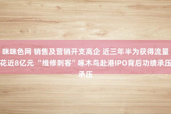咪咪色网 销售及营销开支高企 近三年半为获得流量花近8亿元 “维修刺客”啄木鸟赴港IPO背后功绩承压