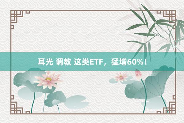 耳光 调教 这类ETF，猛增60%！