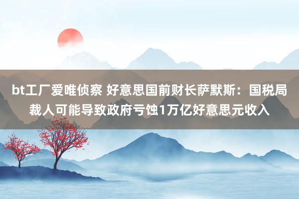 bt工厂爱唯侦察 好意思国前财长萨默斯：国税局裁人可能导致政府亏蚀1万亿好意思元收入