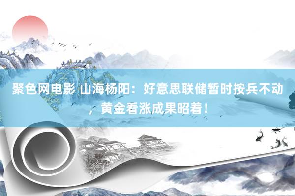聚色网电影 山海杨阳：好意思联储暂时按兵不动，黄金看涨成果昭着！