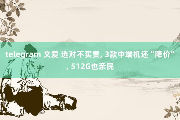 telegram 文爱 选对不买贵， 3款中端机还“降价”， 512G也亲民