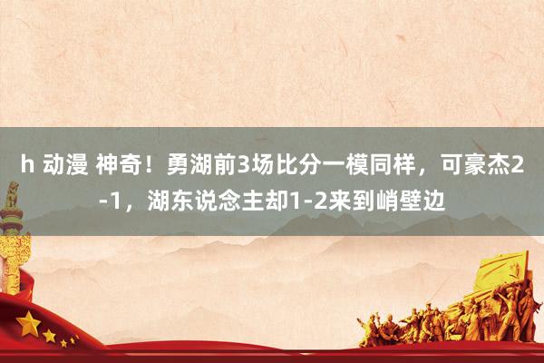 h 动漫 神奇！勇湖前3场比分一模同样，可豪杰2-1，湖东说念主却1-2来到峭壁边